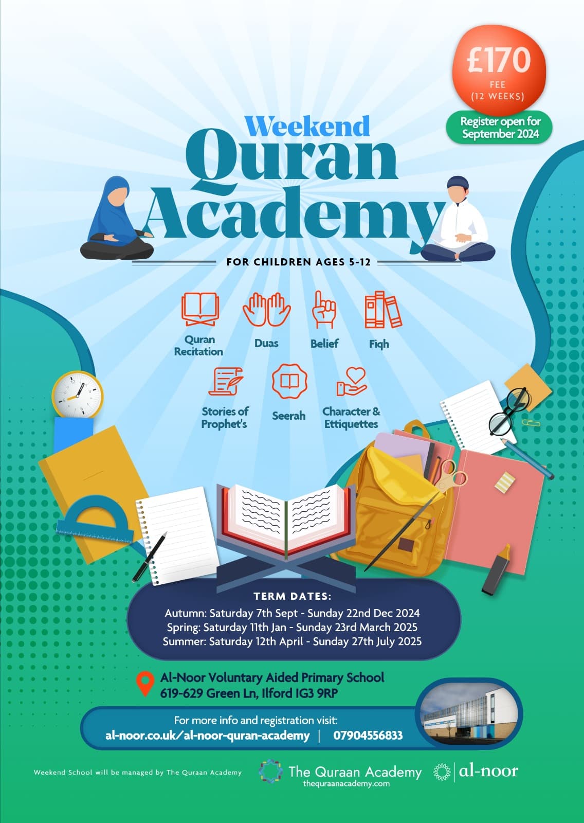 Weekend Quran Academy promotional flyer